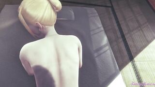 Attack on titans Anime 3D - pov Annie Oral Sex and Banged! inside a tatami