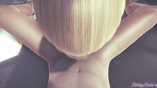 Attack on titans Anime 3D - pov Annie Oral Sex and Banged! inside a tatami