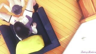 Boruto Naruto Anime 3D- Himawari & Hinata cunnilingus with squirting - Japanese MAnga hentai Porn