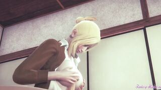 Attack on titans Anime 3D - Annie Head, Boobjob and Fuck inside a tatami