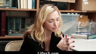 Blonde Thief Gets Best Punishment For Her Shoplifting