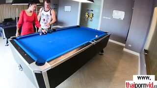 Irresistible plowed session with a big titted amateur Thai 18 year old Polly into the kitchen