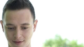 Euro 18 yo gets butt cumshot