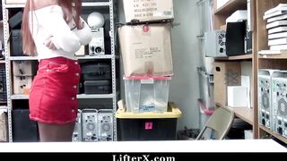 Red Haired 18 Year Old Caught Shoplifting and Punished By Officer