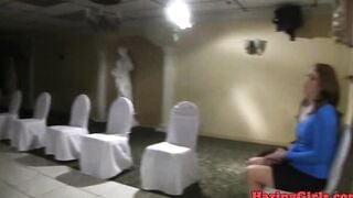 Hazing amateur pussylicked during initiation