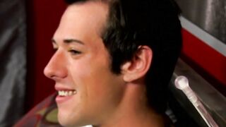 Interviewed teen Alex Wilde drills ass with toy solo