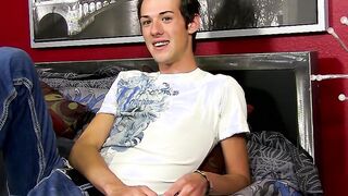 Interviewed teen Alex Wilde drills ass with toy solo