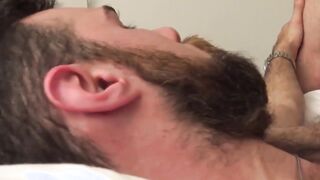 Twinks enjoy having their beardsporting partner penetrate them raw