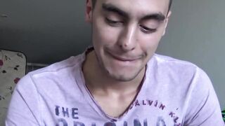 Gay for pay latino pounded bareback after POV blowjob