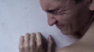 Latino twink fucked bareback doggystyle gets jizz in mouth