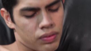 Kinky twink Joaco Dimiceli ass fucked bareback after blowjob