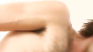 Horny bearded hunk moans during passionate rimming in 3way