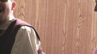 Religious twinks pound bareback after forbidden confession