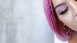 Pink haired stepsis gets fucked in doggy style position