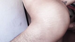 First timer straight Latino stuffed with hard and hairy dick