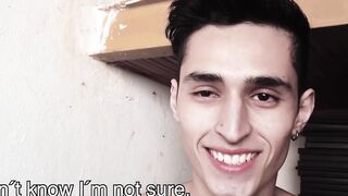 First timer straight Latino stuffed with hard and hairy dick
