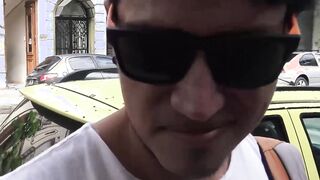 Latino straight dude sucks dick and gets naked for cash