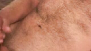 Mature hairy chest look amazing while the man masturbates