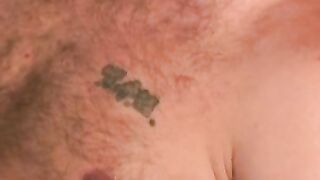 Mature hairy chest look amazing while the man masturbates