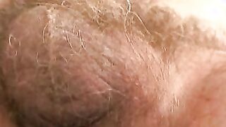 Inked mature stud teases with butthole in wanking solo