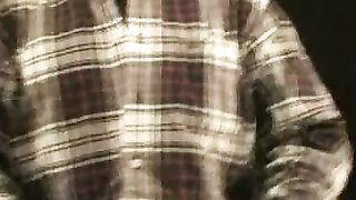 Inked mature stud teases with butthole in wanking solo