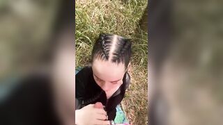 Horny Teen Blowjob and Doggy in The Woods