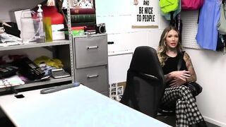 Busty oily tattoo artist milks officers dick