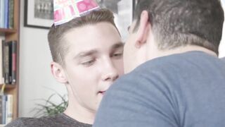Bareback breeding with two muscular and tattoed studs