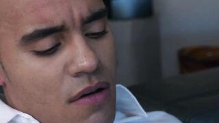 Young jock barebacked with ebony cock after sucking it hard