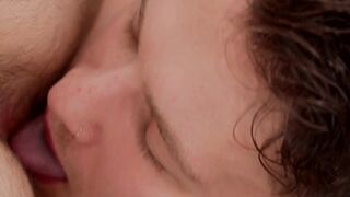 Handsome jocks kissing before sucking and barebackng hard