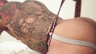 Inked Latino gay swallows dick before interracial banging Hoe 2
