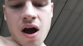 Hard working twinks have an ass banging threeway at the farm
