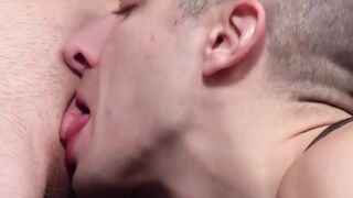 Submissive ftm Declan Gray topped and used by hung top Mike
