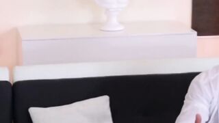 This nubile maid is all about her two huge cocks and her cum in her mouth