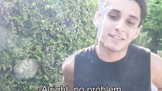 Inked latino sucks big cock before doggystyle ends in facial