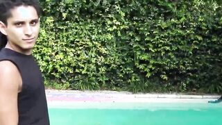 Inked latino sucks big cock before doggystyle ends in facial