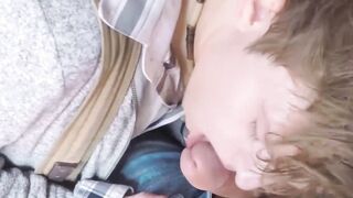 Wonderful twink blows stepbrother before sans protection
