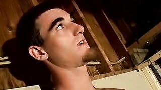 Skinny straight amateurs stroking big cocks and cumming