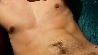 Skinny straight amateurs stroking big cocks and cumming