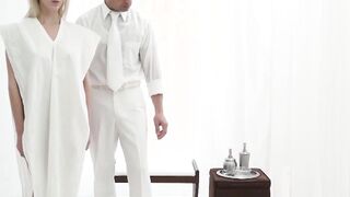Vigorous Mormon darling sucks large dick and gets hard penetrating