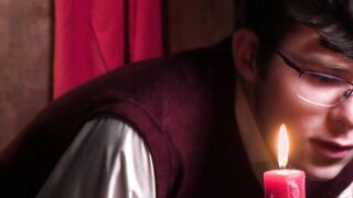 Holy candle for our sacred bareback fucking session