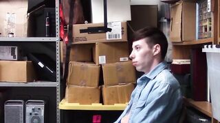 Security guard caught himself a cute twink perp to bareback Hoe 2