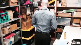 Security guard caught himself a cute twink perp to bareback Hoe 2