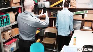 Security guard caught himself a cute twink perp to bareback Hoe 2