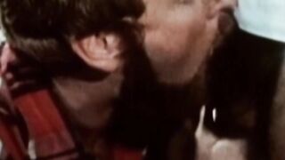 Retro gay young men dick suck one another and ass fuck fiercely