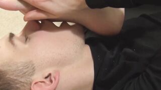 Kinky teens Moonek and Tristan toe suck after hot blowjob