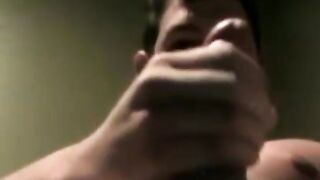 Deviant homosexuals tugging young cock in hallway