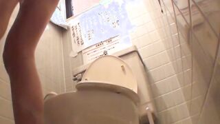 Gorgeous Japanese babes filmed pissing with secret cam