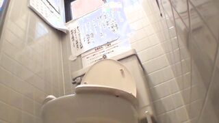Gorgeous Japanese babes filmed pissing with secret cam