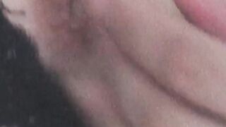 Unaware Japanese secretly filmed rubbing her hairy pussy